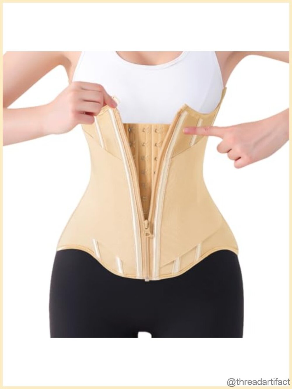 MISTHIN Women Waist Trainer Shapewear 13 Steel Bones Zip Hook Closure Slimming